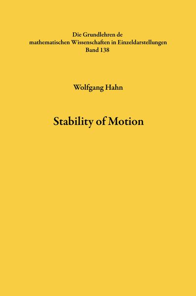 Produktbild: Stability of Motion