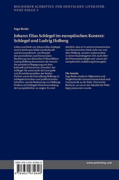 Produktbild: Johann Elias Schlegel im europ&auml;ischen Kontext: Schlegel und Ludvig Holberg
