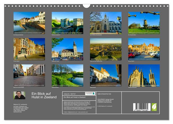 Produktbild: Ein Blick auf Hulst in Zeeland (Wandkalender 2026 DIN A3 quer), CALVENDO Monatskalender