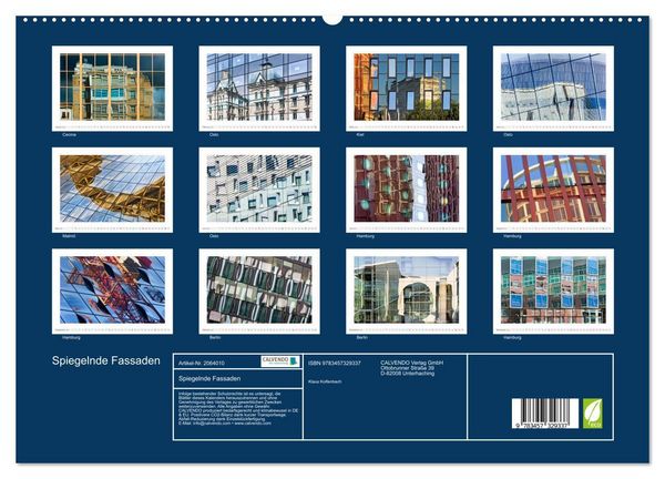 Produktbild: Spiegelnde Fassaden (hochwertiger Premium Wandkalender 2026 DIN A2 quer), Kunstdruck in Hochglanz