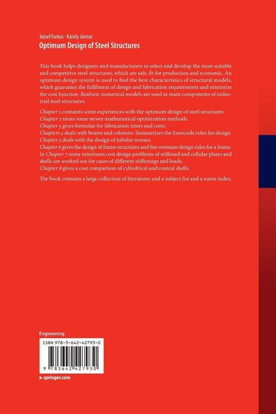 Produktbild: Optimum Design of Steel Structures