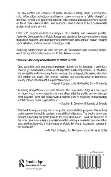 Produktbild: Achieving Competencies in Public Service