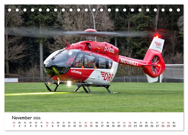 Produktbild: Die beeindruckende Welt der Hubschrauber (Tischkalender 2026 DIN A5 quer), CALVENDO Monatskalender
