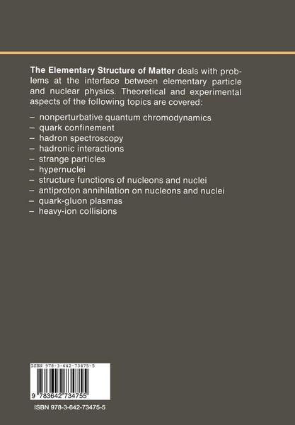 Produktbild: The Elementary Structure of Matter