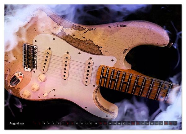 Produktbild: Traumgitarren - the Sound of Rock (Wandkalender 2026 DIN A2 quer), CALVENDO Monatskalender
