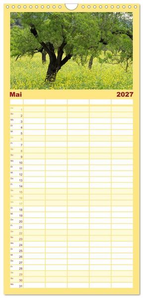 Produktbild: Familienplaner 2027 - Mallorca - Momente einer Reise mit 5 Spalten (Wandkalender, 21 x 45 cm) CALVENDO