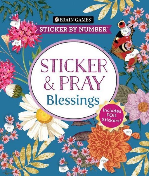 Produktbild: Brain Games - Sticker by Number - Sticker and Pray: Blessings (24 Images to Sticker)