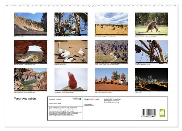 Produktbild: West-Australien (hochwertiger Premium Wandkalender 2026 DIN A2 quer), Kunstdruck in Hochglanz