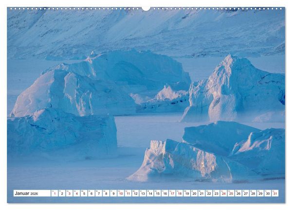 Produktbild: Eisberge - Gr&ouml;nlands magische Eisgestalten (hochwertiger Premium Wandkalender 2026 DIN A2 quer), Kunstdruck in Hochglanz