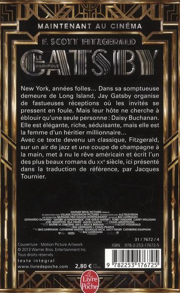 Produktbild: Gatsby le magnifique (film tie-in)