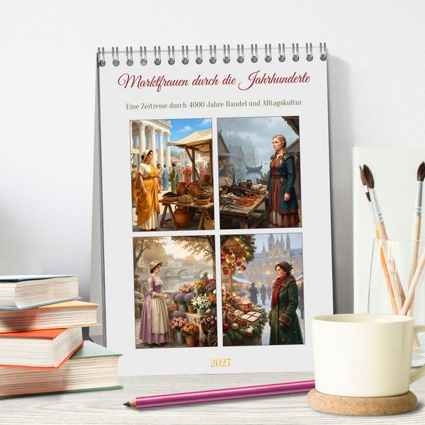 Produktbild: Marktfrauen durch die Jahrhunderte (Tischkalender 2027 DIN A5 hoch), CALVENDO Monatskalender