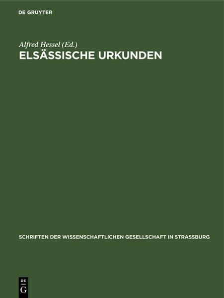 Produktbild: Els&auml;ssische Urkunden