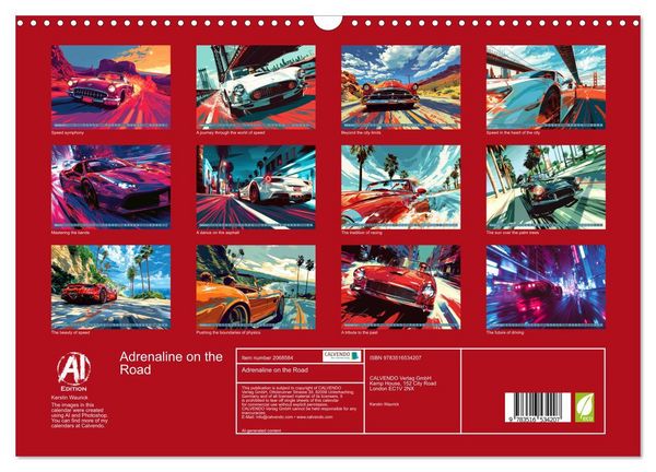 Produktbild: Adrenaline on the Road (Wall Calendar 2026 DIN A3 landscape), CALVENDO 12 Month Wall Calendar