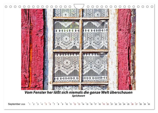 Produktbild: Fenster Gedanken (Wandkalender 2026 DIN A4 quer), CALVENDO Monatskalender