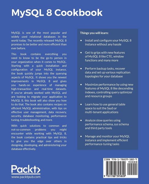 Produktbild: MySQL 8 Cookbook
