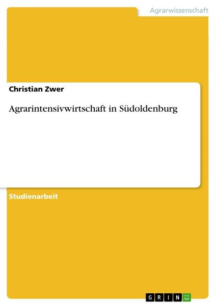 Produktbild: Agrarintensivwirtschaft in S&uuml;doldenburg