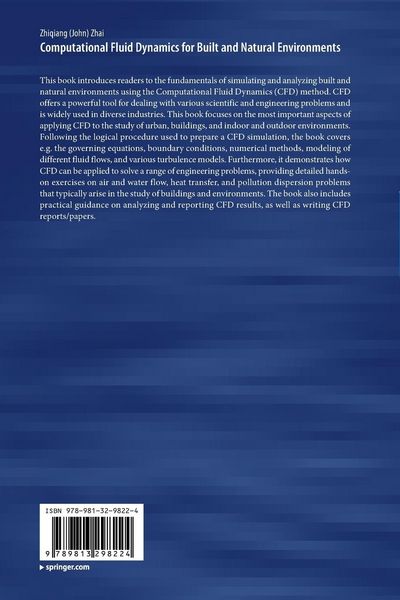 Produktbild: Computational Fluid Dynamics for Built and Natural Environments
