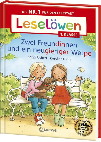 Produktbild: Lesel&ouml;wen 1. Klasse - Zwei Freundinnen und ein neugieriger Welpe