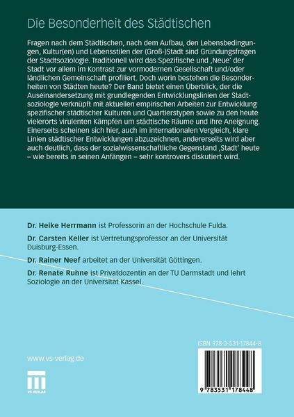 Produktbild: Die Besonderheit des St&auml;dtischen