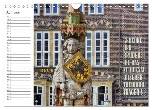 Produktbild: Bremen ganz nah (Wandkalender 2026 DIN A4 quer), CALVENDO Monatskalender