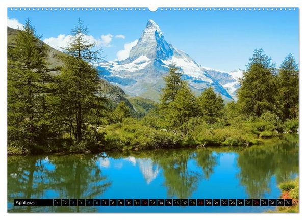 Produktbild: Und ewig lockt das Matterhorn (hochwertiger Premium Wandkalender 2026 DIN A2 quer), Kunstdruck in Hochglanz
