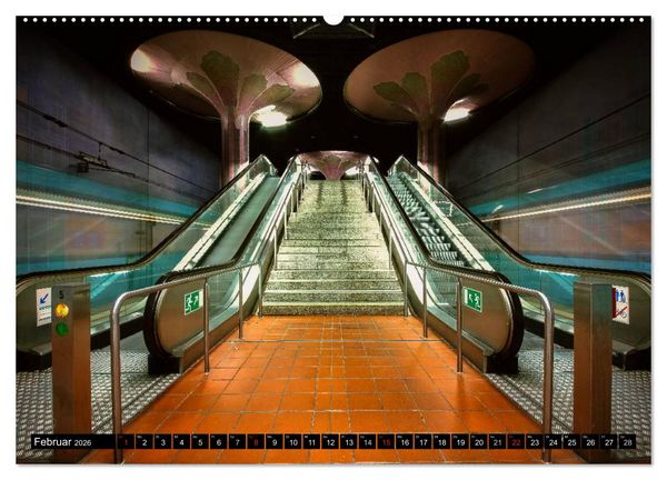 Produktbild: Frankfurt - mit der U-Bahn erfahren (hochwertiger Premium Wandkalender 2026 DIN A2 quer), Kunstdruck in Hochglanz