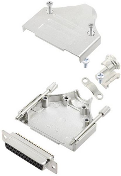 Produktbild: TRU COMPONENTS TCMHDM25DMSK 7709744 D-SUB Buchsenleisten-Set 180&deg; Polzahl: 25 L&ouml;tkelch 1St.
