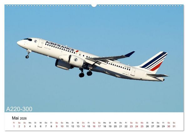 Produktbild: Flugzeuge von Airbus (Wandkalender 2026 DIN A2 quer), CALVENDO Monatskalender
