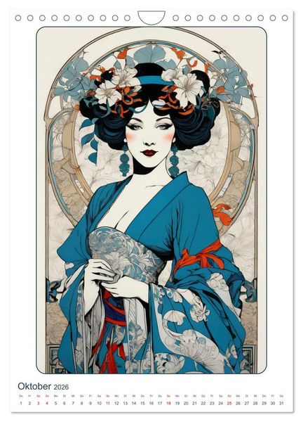 Produktbild: Frauen in Bildern im Art Nouveau-Stil (Wandkalender 2026 DIN A4 hoch), CALVENDO Monatskalender