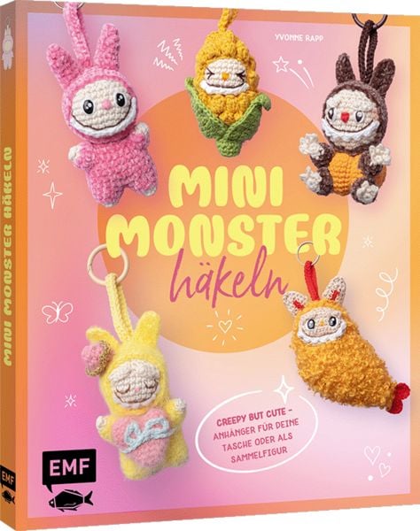 Produktbild: Schl&uuml;sselanh&auml;nger h&auml;keln: Mini-Monster f&uuml;r Labubu-Fans
