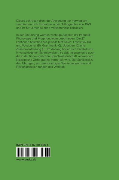 Produktbild: Lehrbuch der saamischen (lappischen) Sprache