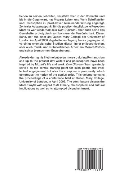 Produktbild: Mozart &ndash; eine Herausforderung f&uuml;r Literatur und Denken / Mozart &ndash; A Challenge for Literature and Thought