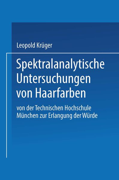 Produktbild: Spektralanalytische Untersuchungen von Haarfarben