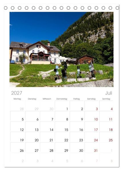 Produktbild: Tischplaner 2027 - Hallstatt und der Hallst&auml;tter See (A5 Tischkalender zum Aufstellen) CALVENDO