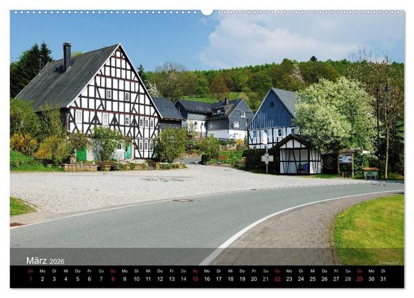 Produktbild: Kreis Siegen-Wittgenstein (Wandkalender 2026 DIN A2 quer), CALVENDO Monatskalender