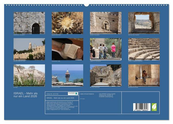 Produktbild: ISRAEL - Mehr als nur ein Land 2026 (hochwertiger Premium Wandkalender 2026 DIN A2 quer), Kunstdruck in Hochglanz