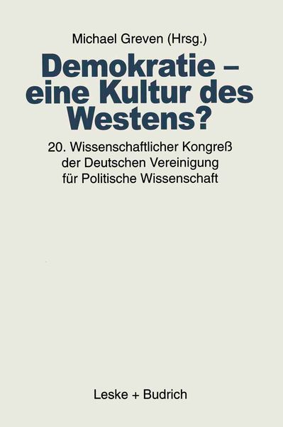 Produktbild: Demokratie &mdash; eine Kultur des Westens?