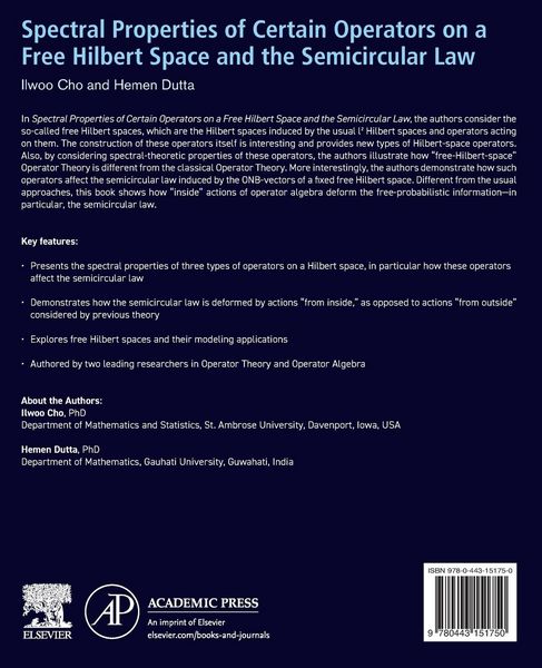 Produktbild: Spectral Properties of Certain Operators on a Free Hilbert Space and the Semicircular Law