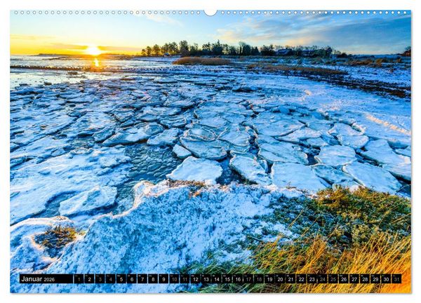 Produktbild: Einzigartige Strandansichten auf Amrum (hochwertiger Premium Wandkalender 2026 DIN A2 quer), Kunstdruck in Hochglanz