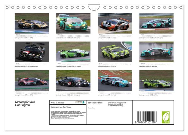 Produktbild: Motorsport aus Sant&rsquo;Agata (Wandkalender 2025 DIN A4 quer), CALVENDO Monatskalender