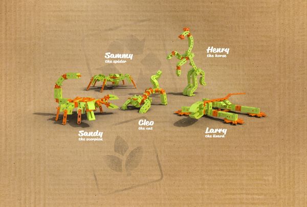 Produktbild: Fischertechnik 563576 - BIOBASED Animal Friends, 5 Modelle, 222 Bauteile, Konstruktionsbaukasten