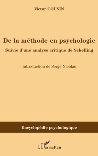 Produktbild: De la methode en psychologie - suivie d'une analyse critique