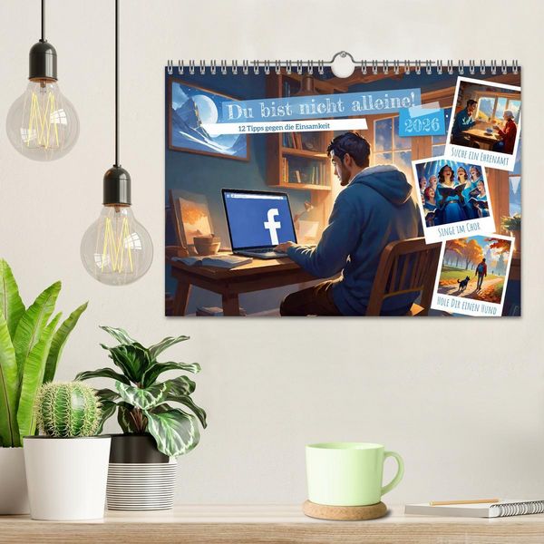 Produktbild: Du bist nicht alleine! (Wandkalender 2026 DIN A4 quer), CALVENDO Monatskalender
