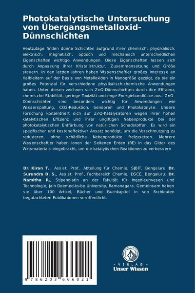 Produktbild: Photokatalytische Untersuchung von &Uuml;bergangsmetalloxid-D&uuml;nnschichten