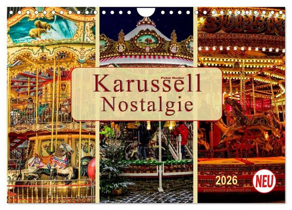 Produktbild: Karussell - Nostalgie (Wandkalender 2026 DIN A4 quer), CALVENDO Monatskalender