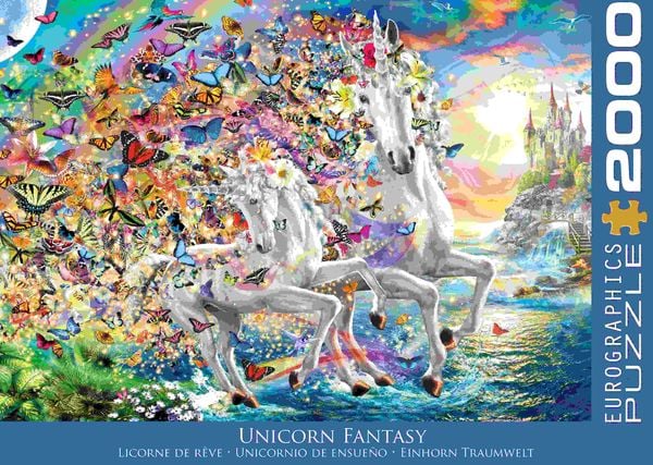 Produktbild: Puzzle 2000 Teile - Unicorn Fantasy