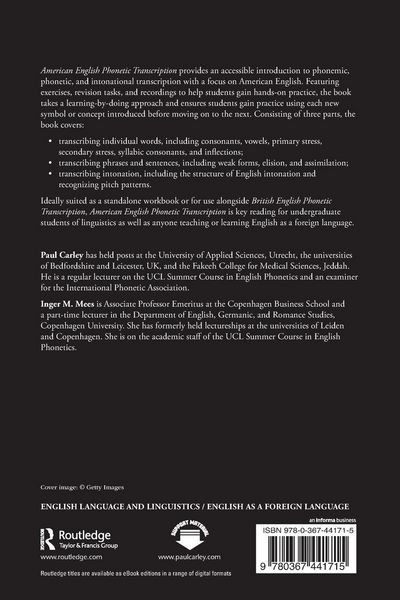 Produktbild: American English Phonetic Transcription