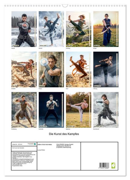 Produktbild: Die Kunst des Kampfes (Wandkalender 2027 DIN A2 hoch), CALVENDO Monatskalender