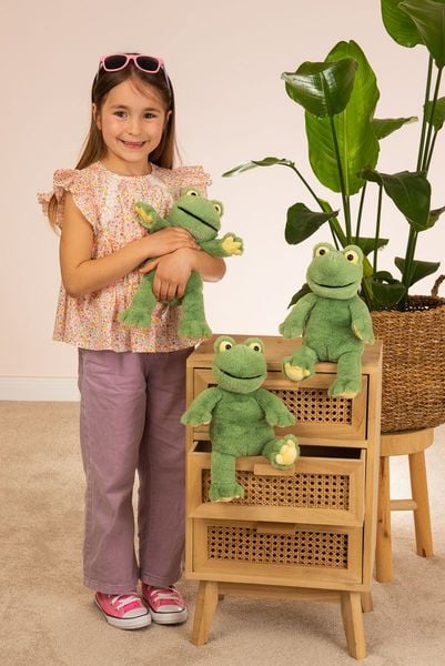 Produktbild: Teddy Hermann 93950 - Frosch Frederik, Pl&uuml;schtier, 32 cm, Herzekind