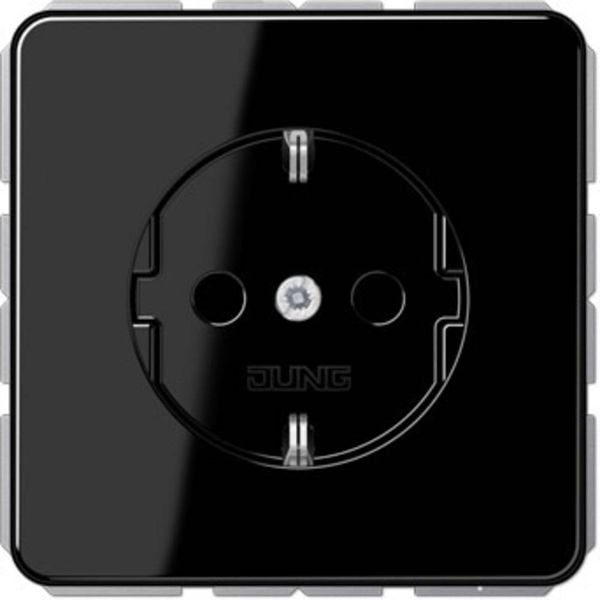 Jung 1fach Einsatz Schutzkontakt-Steckdose Schwarz CD1520SW 1 St.